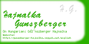 hajnalka gunszberger business card